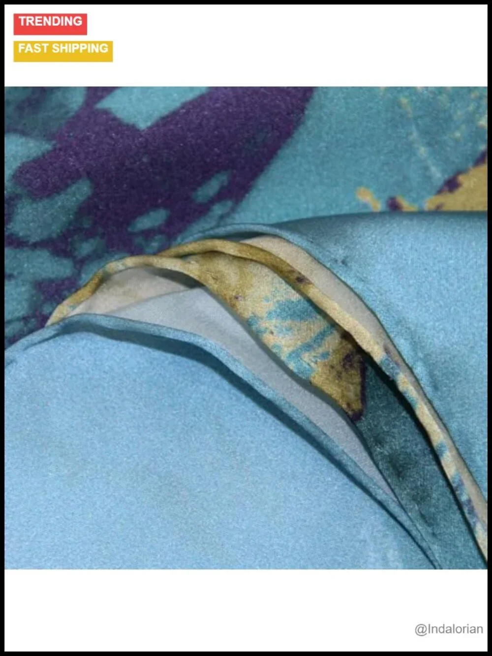 100% Mulberry Silk Satin Head Scarf Lightweight Floral Summer Travel Shawl Wrap